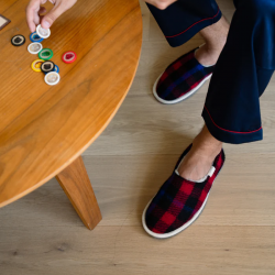 Slipper Marcel Carreaux rouges